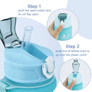 900ML Sports Water Bottle with Time Marker Leak-proof Cup Motivational Portable Water bottle for Outdoor Sport Fitness BPA Free