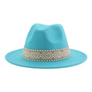 Panama Hat Western Cowboy Hats for Women Solid Big Brim Casual Fedoras Men Women Camel Black White Felted Hat Sombreros Gorras