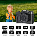KOMERY Compact Digital Photography Camera 4K WIFI Web Camera Vintage Vlog Video Recorder YouTube 48MP Camcorder 3" Flip Screen