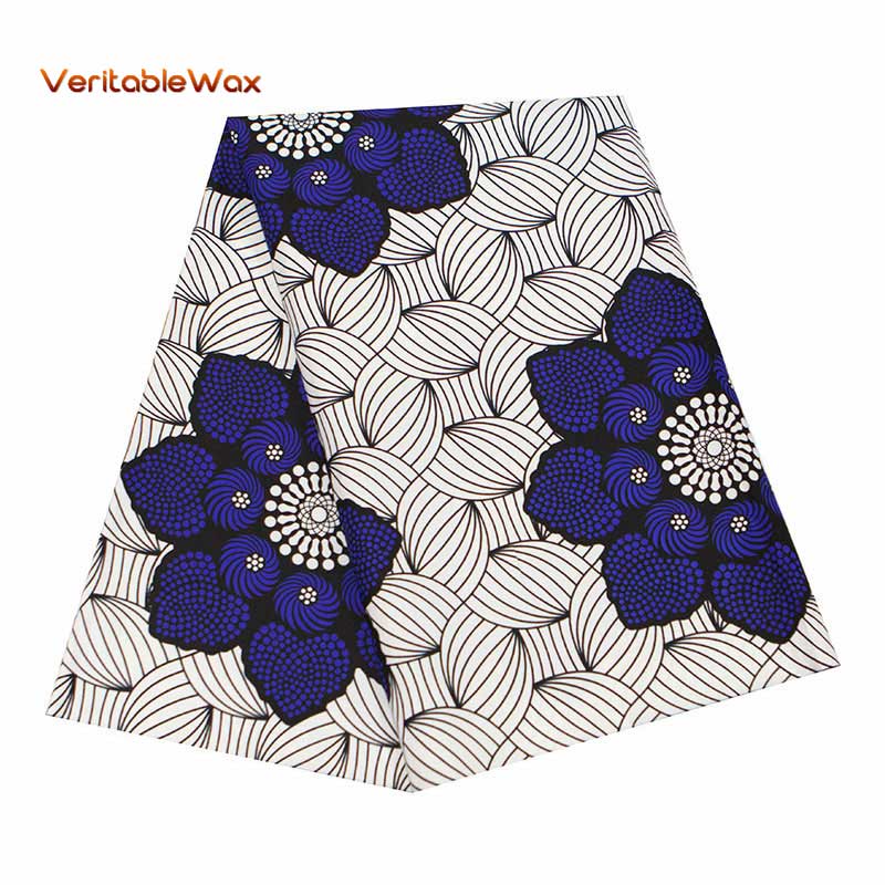 African Wax Polyester Wax Fabric High Quality Ankara Veritablewax African Wax Print Fabric A-6