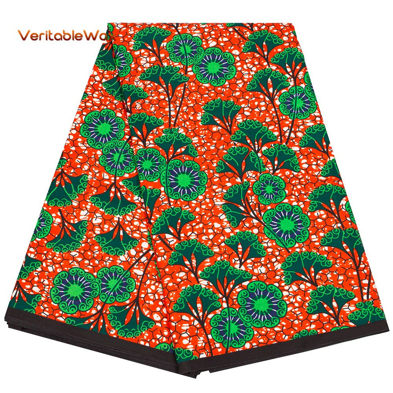 African Wax Polyester Wax Fabric High Quality Ankara Veritablewax African Wax Print Fabric A-6