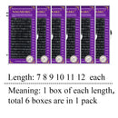 NAGARAKU All Size 6 Cases  C D CC DD Curl  Faux Mink Eyelashes Extension  Individual Eyelashes  Artificial Fake False Eyelashes