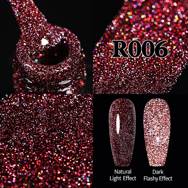 UR SUGAR Sparkling Gel Nail Polish Reflective Glitter Nail Gel Semi Permanent Nail Art Varnish For Manicures Need Base Top Coat