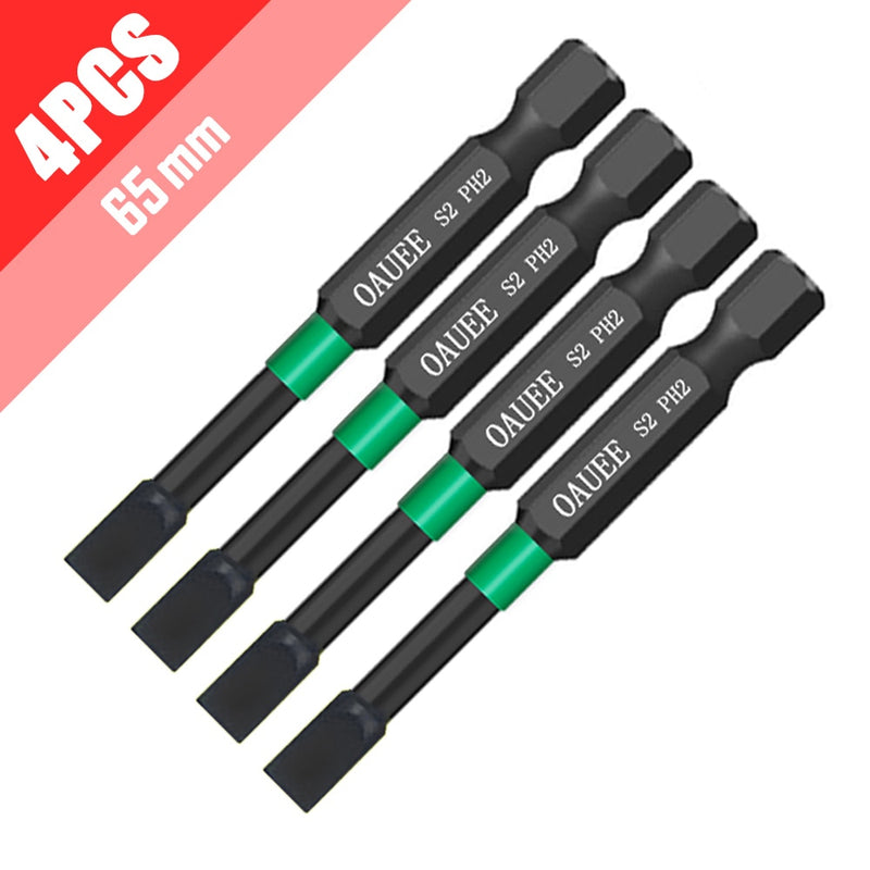 4/5/6pcs Magnetic Batch Head Impact Strong Cross PH2 High Hardness Screwdriver Bits 60/70/90mm Anti Non-slip WaterProof Bits