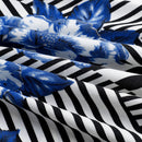 Nice-forever Print Floral Patchwork Button Casual Dress Business Three Quarter Zip Back Bodycon Office Dress b288