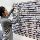 12/30pcs 3D Wall Sticker Marble Pattern PVC Waterproof Self-Adhesive Wall Paper 30x30cm Brick Grain Bathroom Wall Stickers