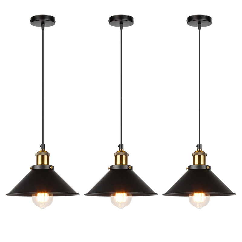 Vintage Chandelier Industrial Pendant Lamp Retro Loft 3 Heads Hanging Light Highquality Black Gold Creative Dining Room Lighting