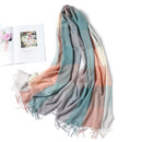 Scarf Plaid Long Shawl Fashion Headband Wraps Women Scarves Bandana Hijab Tassels Female Foulard Cotton Feeling Stoles