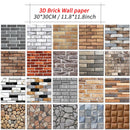 3D Wall Stickers 30x30cm Water and Oil Proof Not Fade wall papers Imitation Brick Tile Stone grain cobblestone for Home Decorate