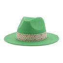 Panama Hat Western Cowboy Hats for Women Solid Big Brim Casual Fedoras Men Women Camel Black White Felted Hat Sombreros Gorras