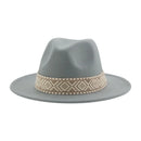 Panama Hat Western Cowboy Hats for Women Solid Big Brim Casual Fedoras Men Women Camel Black White Felted Hat Sombreros Gorras