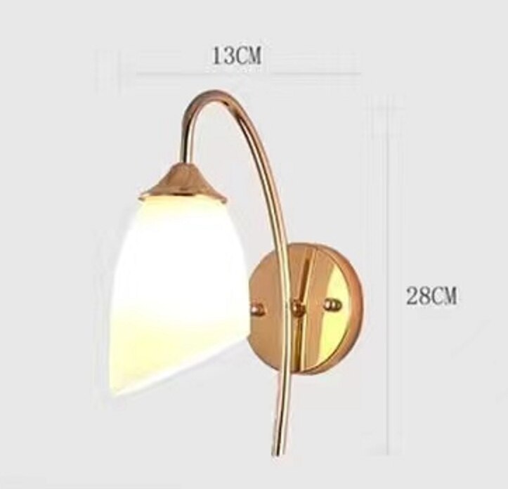 Modern Led Light Gold Glass Ball Wall Lamp Living Room Bathroom Bedroom Bedside Entrance Porch Indoor Lighting Decoration Lamp