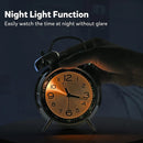 Loud Alarm Clock for Heavy Sleepers Adults Retro 4.5 Inch Silent Quartz with Backlight Twin Bell Analog Kids Alarm Clocks