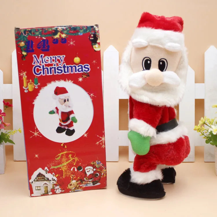 Christmas electric Santa Claus toys, dynamic hip shaking music, electric doll toys, Christmas decorations Christmas