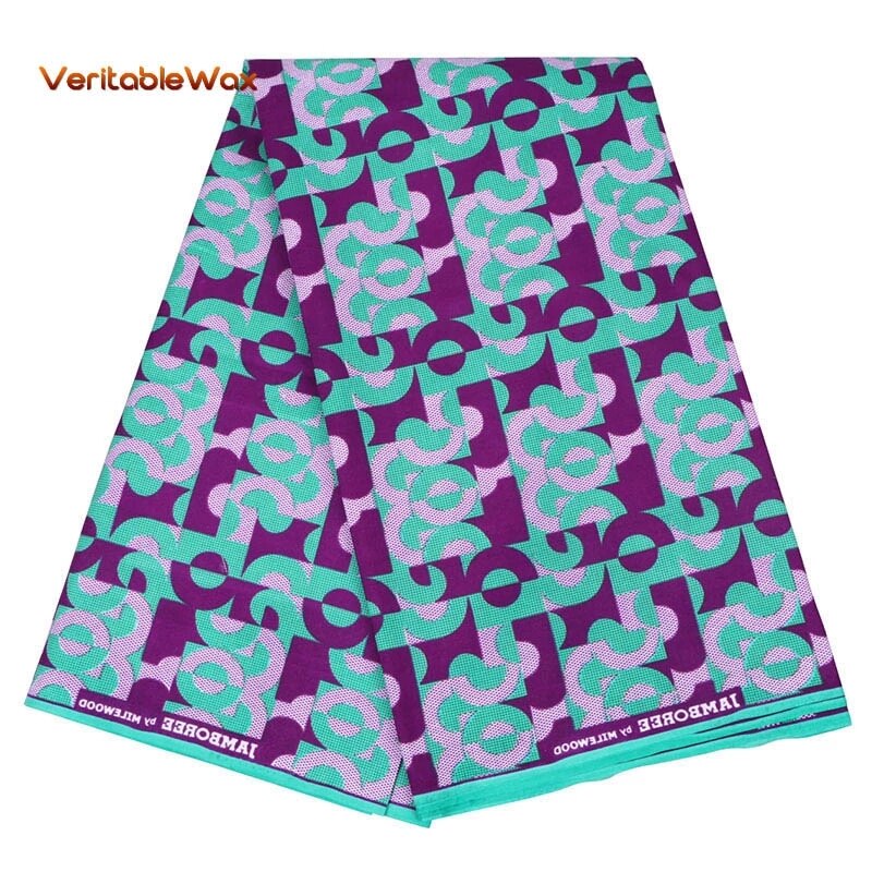 African Wax Polyester Wax Fabric High Quality Ankara Veritablewax African Wax Print Fabric A-6