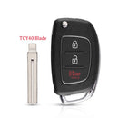 KEYYOU 3/4 Buttons Remote Case Fob Flip Folding Car Key Shell For Mistra Hyundai HB20 SANTA FE IX35 IX45 Accent I40 Solaris