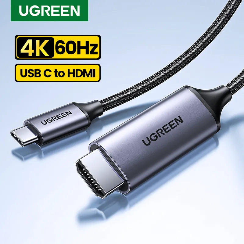 UGREEN USB C HDMI Cable Type C to HDMI 4K for iPhone 15 TV Converter MacBook Air iPad Samsung Pixelbook XPS USB C HDMI Adapter