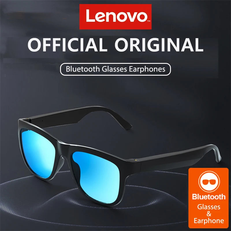 Original Lenovo Lecoo C8 Smart Glasses Headset Wireless Bluetooth Sunglasses Outdoor Sport Earphone HD Mic Calling Headphone