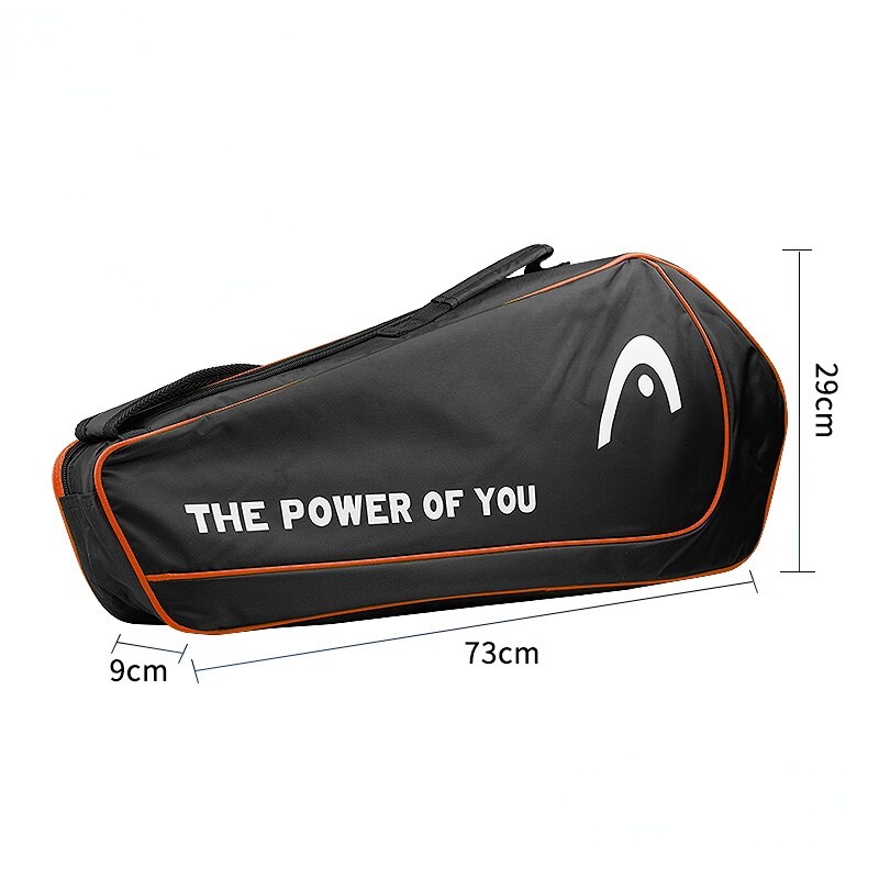 Original HEAD Tennis Racket Bag For 3 Rackets Training Sport Competition Shoulder Hand Bag Squash Badminton Racquet