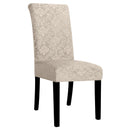 Velvet Elastic Chair Covers Removable Anti-dirty Seat Jacquard  Stretch Chair Covers For Dining Room Kitchen Hotel 1/2/4/6 Pcs