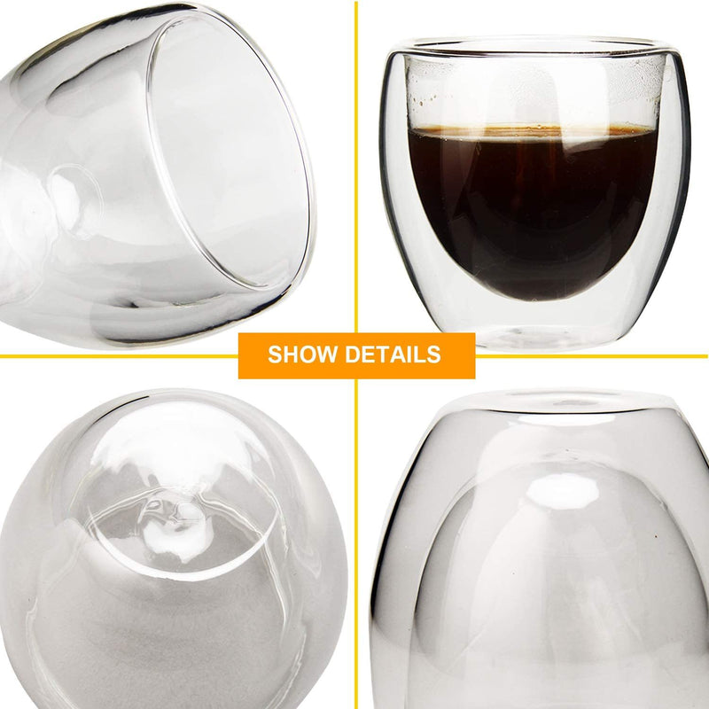 New Heat-resistant Double Wall Glass Cup Beer Espresso Coffee Cup