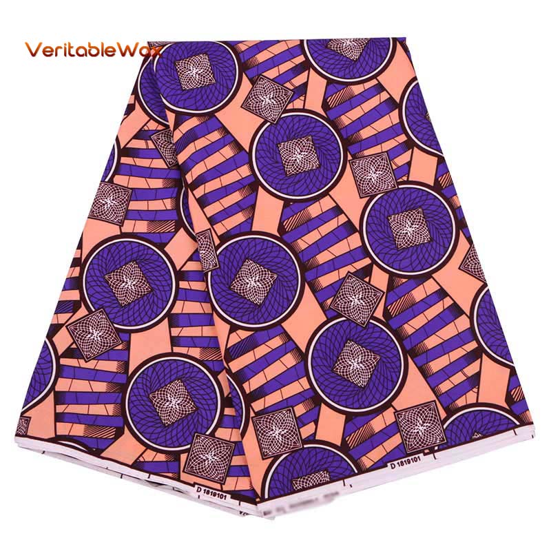 African Wax Polyester Wax Fabric High Quality Ankara Veritablewax African Wax Print Fabric A-6