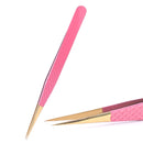 Stainless Steel Eyelashes Tweezers Professional For Lashes Extension Gold Decor Anti-static Eyebrow Tweezers Eyelash Extension