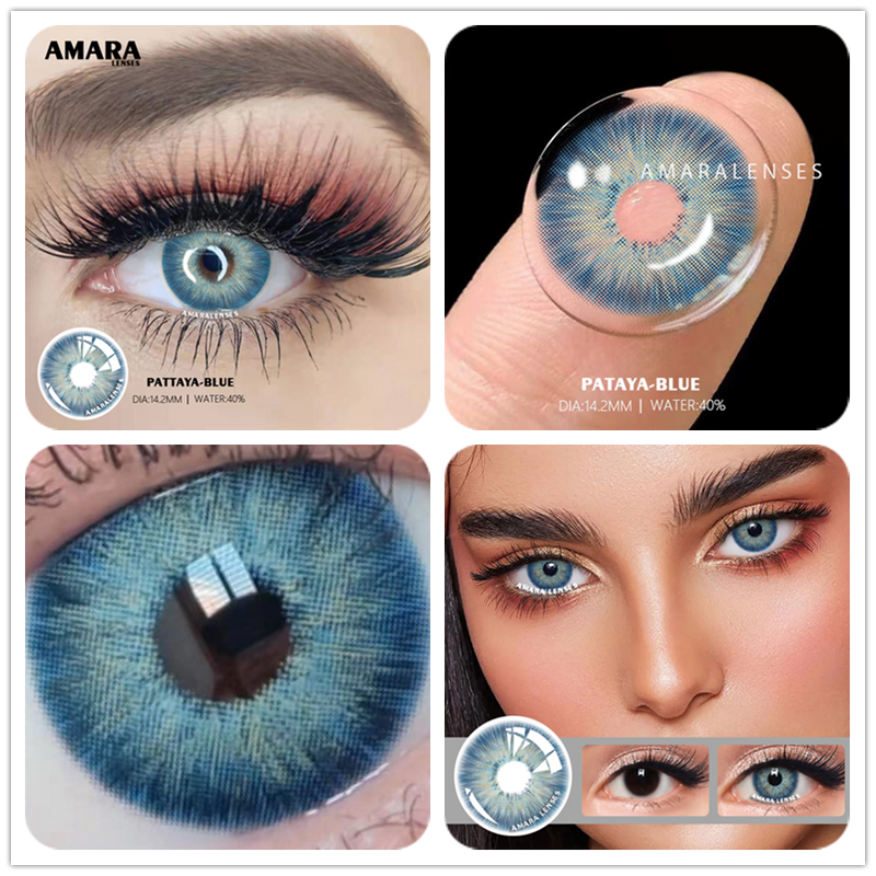 AMARA 1Pair Color Contact Lenses for Eyes OMG Series Soft Contact Lens Beauty Contact Lenses Eye Cosmetic Color Lens Eyes