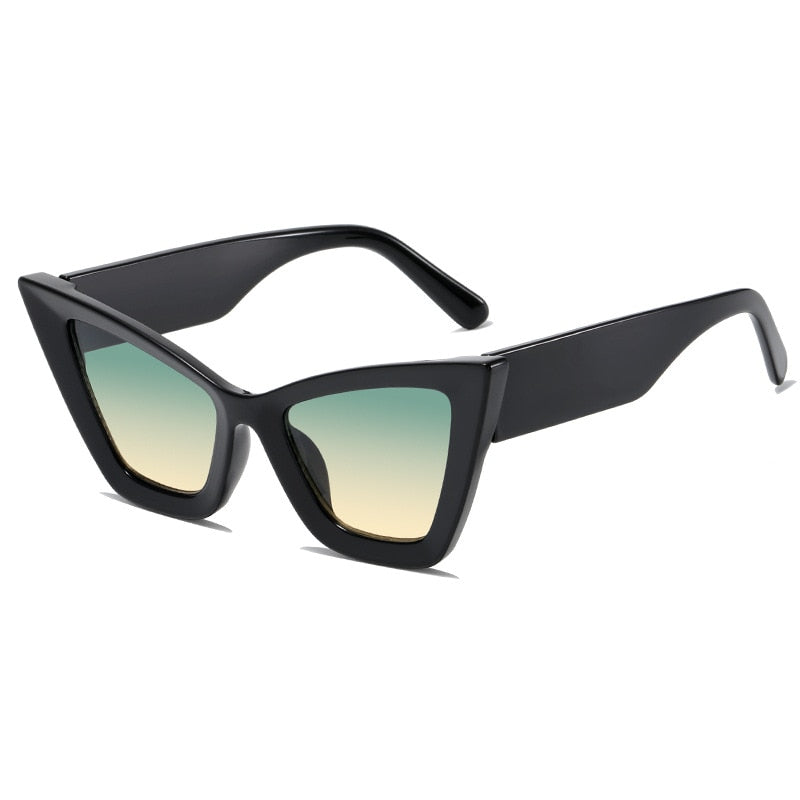 SHAUNA Oversized Cat Eye Sunglasses UV400