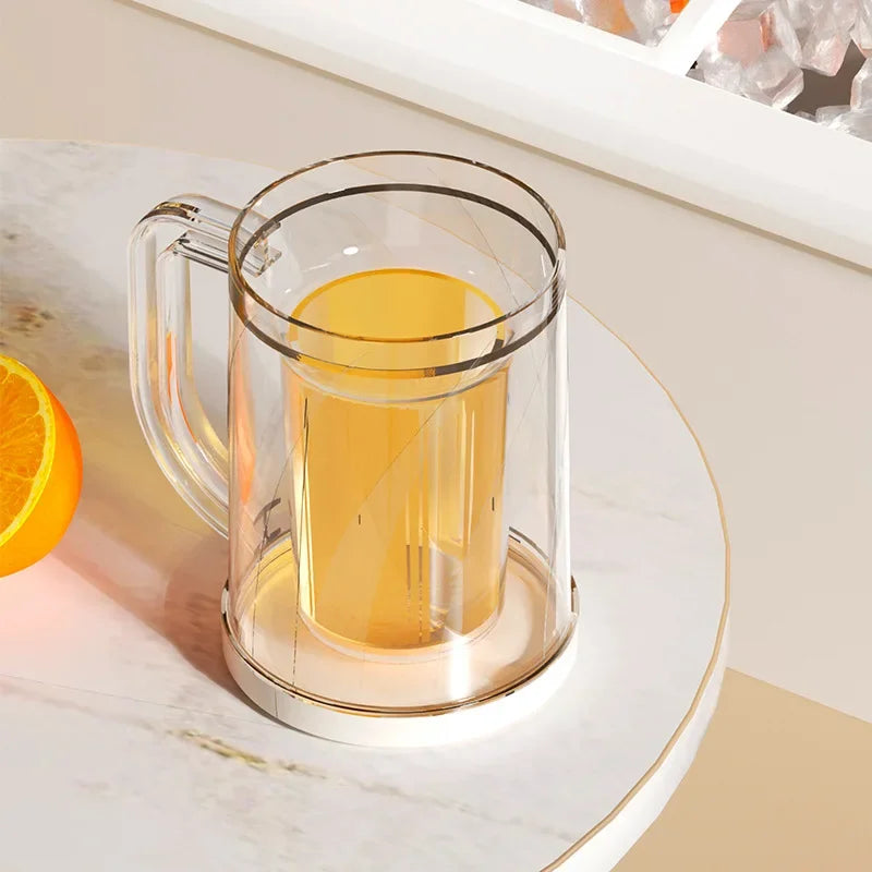 Freezing Beer Mug Double Layer Sandwich Liquid Refrigerator Frozen Cup Cold Drink Chilled Cups Kitchen Bar Drinkware