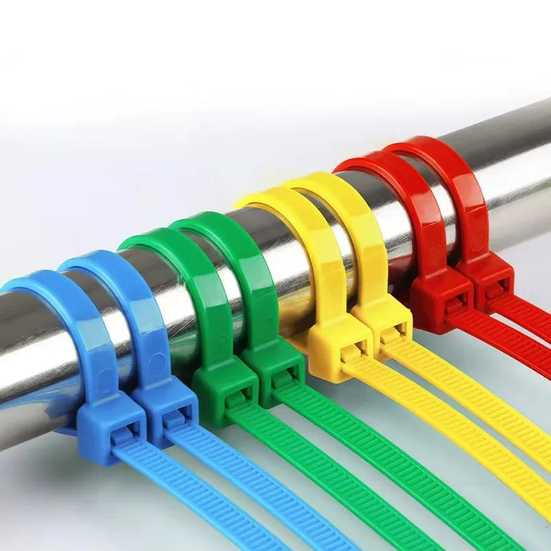 Collier Riselant 100pcs 3*100mm Red Yellow Blue Green Riselant Self Locking Nylon Plast