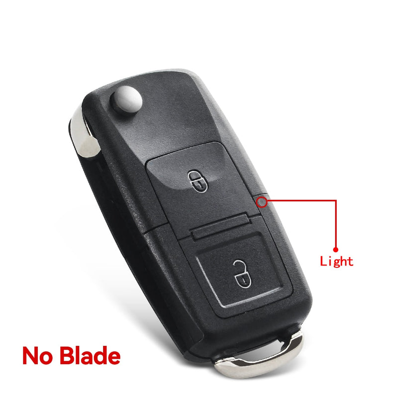 KEYYOU 2 button Folding Car Remote Key Flip Folding Key Shell Case For Volkswagen Vw Jetta Golf Passat Beetle Skoda Seat Polo B5