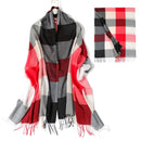 Scarf Plaid Long Shawl Fashion Headband Wraps Women Scarves Bandana Hijab Tassels Female Foulard Cotton Feeling Stoles