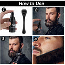 Beard Growth Kit Hair Growth Enhancer Thicker Oil Nourishing Leave-in Conditioner Beard Grow Set with Beard Growth roller