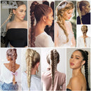 Synthetic Ponytail Hair Extensions Fishtail Fishbone Drawstring Ponytail 20Inch Wrap Around Ponytail For White Women False Braid