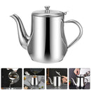 18/24/32Oz Stainless Steel Oil Pot Oil Filter Cups Vinegar Soy Dispenser Bottle Leakproof Seasoning Container Kitchen Tableware