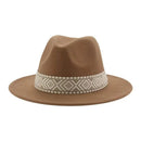 Panama Hat Western Cowboy Hats for Women Solid Big Brim Casual Fedoras Men Women Camel Black White Felted Hat Sombreros Gorras