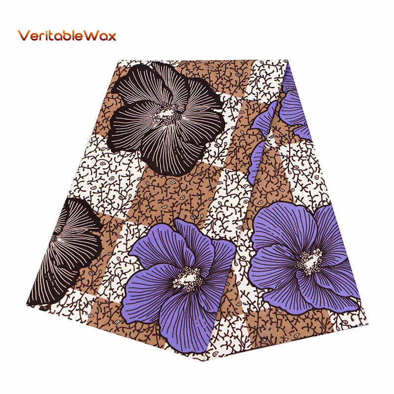 African Wax Polyester Wax Fabric High Quality Ankara Veritablewax African Wax Print Fabric A-6