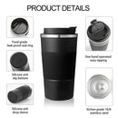 380ml 510ml Stainless Steel Coffee Cup, Non-slip Travel Car Insulated Bottle