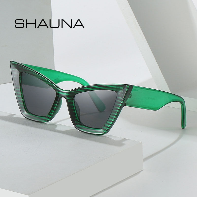 SHAUNA Oversized Cat Eye Sunglasses UV400