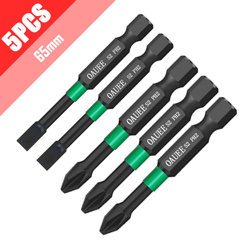 4/5/6pcs Magnetic Batch Head Impact Strong Cross PH2 High Hardness Screwdriver Set 60/70/90mm Anti Non-slip WaterProof Bits Set