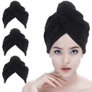 Sinland Ultra Super Absorbent Microfiber Twist Hair Turban Drying Towel Hair Wrap Cap For Bathroom Spa Hot Sale 25cmx65cm 2 PCS