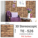 3D Wall Stickers 30x30cm Water and Oil Proof Not Fade wall papers Imitation Brick Tile Stone grain cobblestone for Home Decorate