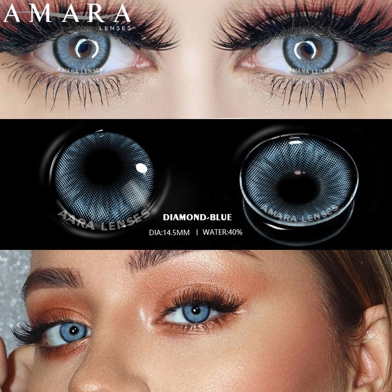 AMARA 1Pair Color Contact Lenses for Eyes OMG Series Soft Contact Lens Beauty Contact Lenses Eye Cosmetic Color Lens Eyes