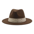 Panama Hat Western Cowboy Hats for Women Solid Big Brim Casual Fedoras Men Women Camel Black White Felted Hat Sombreros Gorras