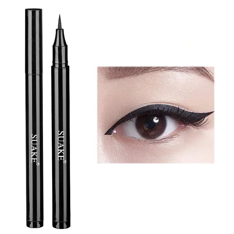 Waterproof Black Eyeliner Long Lasting Non-smudge Quickily Drying Smooth Matte Brown Liquid Eyeliner Pen Cosmetic Eyes Makeup