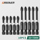 Greener Impact Strong Magnetic Batch Head Cross High Hardness Hand Drill Bit Screw Electric Screwdriver Set 50 65 70 90 150mm