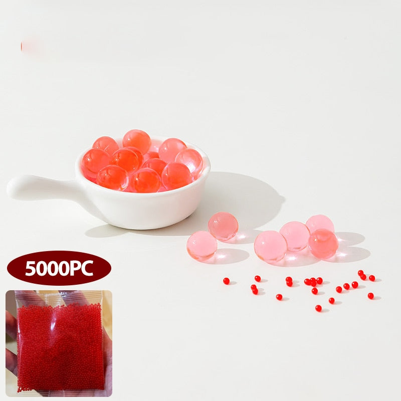 5000pcs Home Decor Water Beads Colorful Pearl Gel Ball Polymer Hydrogel Potted Crystal Mud Soil Grow Magic Jelly Wedding