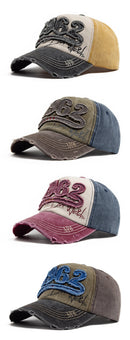Fashion Vintage Washed Cotton Baseball Cap Digit 1962 Embroidery Snapback Hat Visor Hip Hop Caps