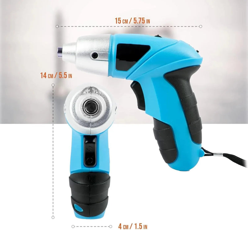 Cordless Electric Screwdriver Rechargeable 1300mah Lithium Battery Min